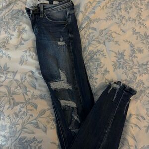 Distressed jeans